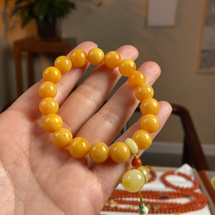 琥珀手链未镶嵌蜜蜡手串10