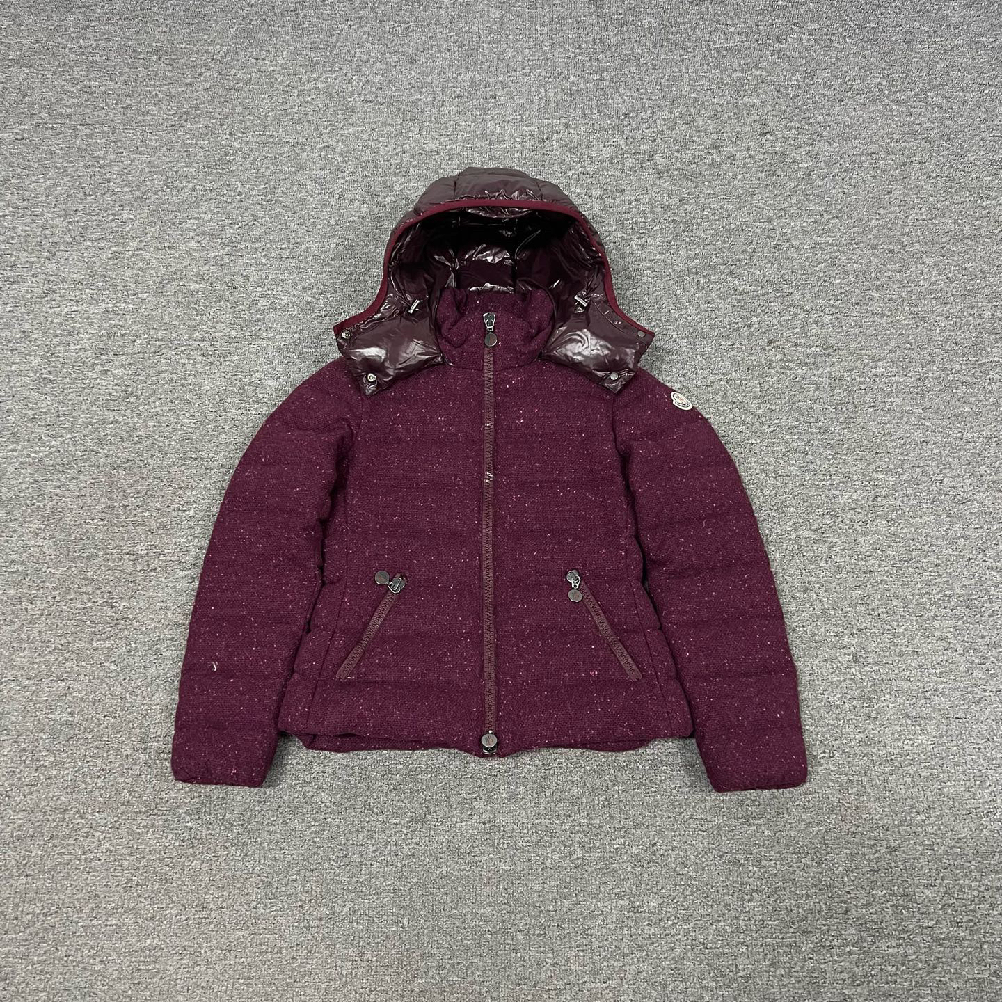 99新 AMIPARIS Moncler 蒙口 粗花呢 连帽羽绒服 99新 0码