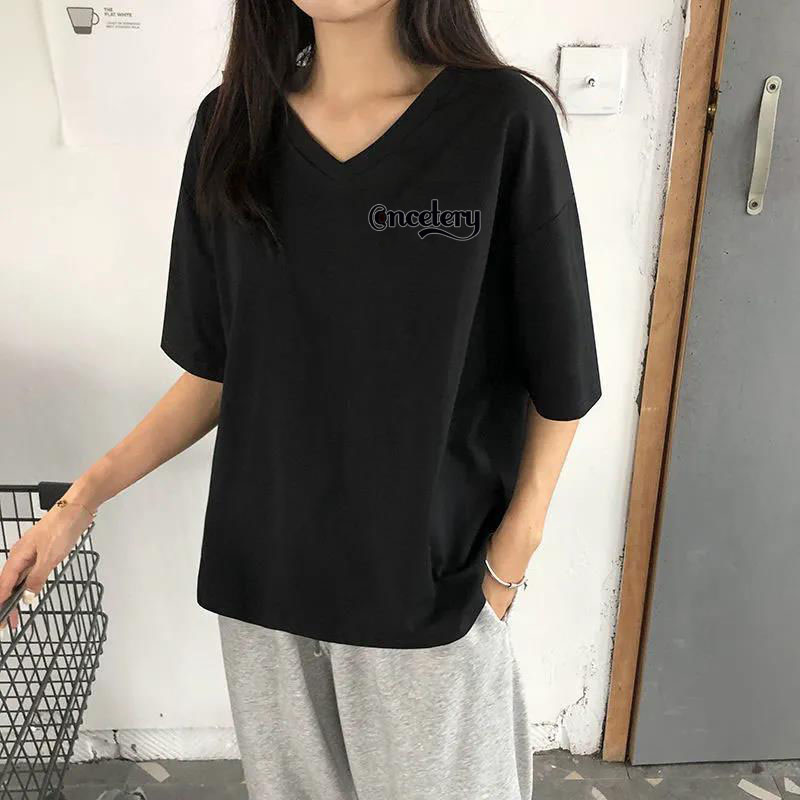 【菲菲4401-4600】时尚潮流宽松百搭美式复古卡通印花刺绣圆领短袖