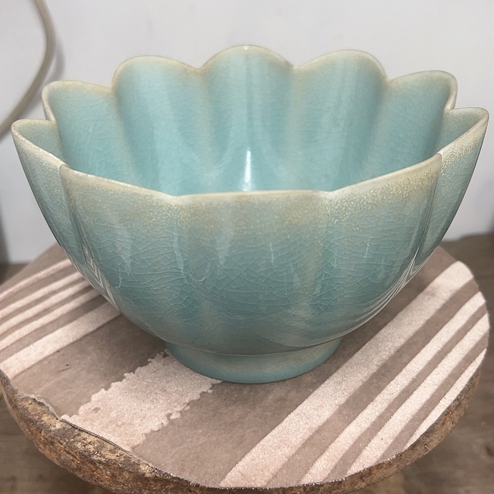 摆件陶汝窑莲花口碗