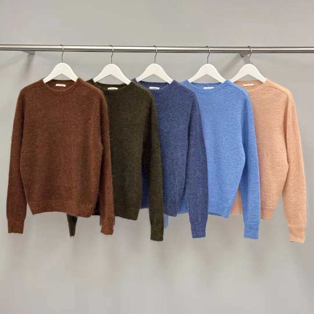 water韩国东大门欧美进口纱线圆领毛衣（不退不换）