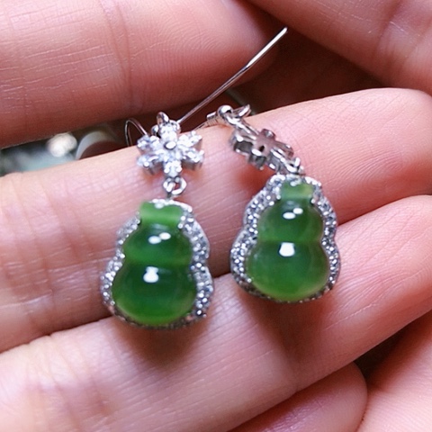 和田玉戒指银S925镶嵌