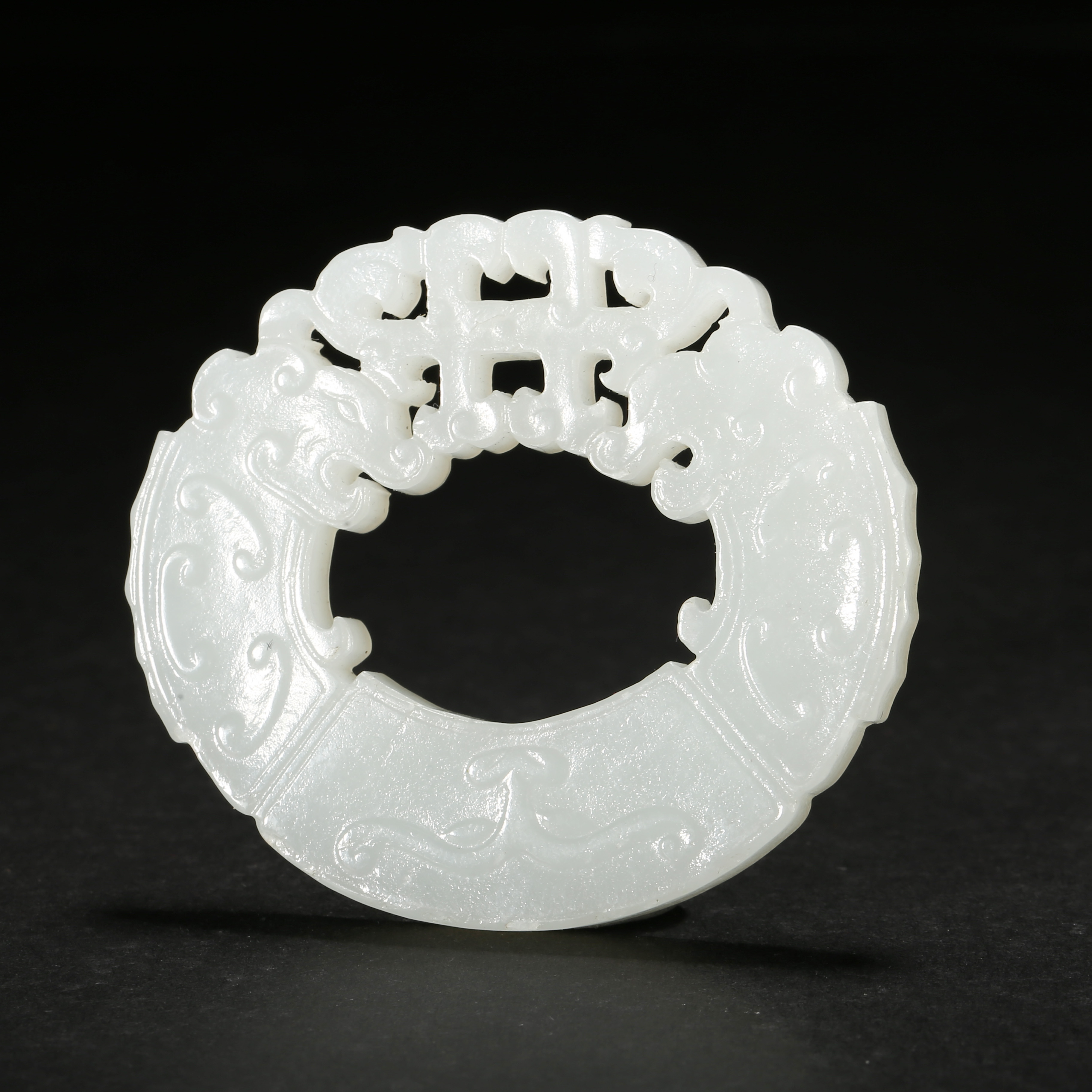 二十世纪*白玉双龙佩/03SBJ2617/和田玉【北京文博】