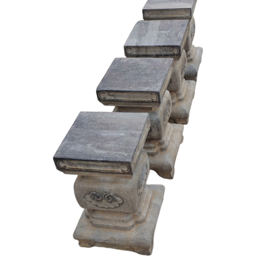 （定制链接可用）老料中式花几一对高45，面径26/26，包邮不包卸车