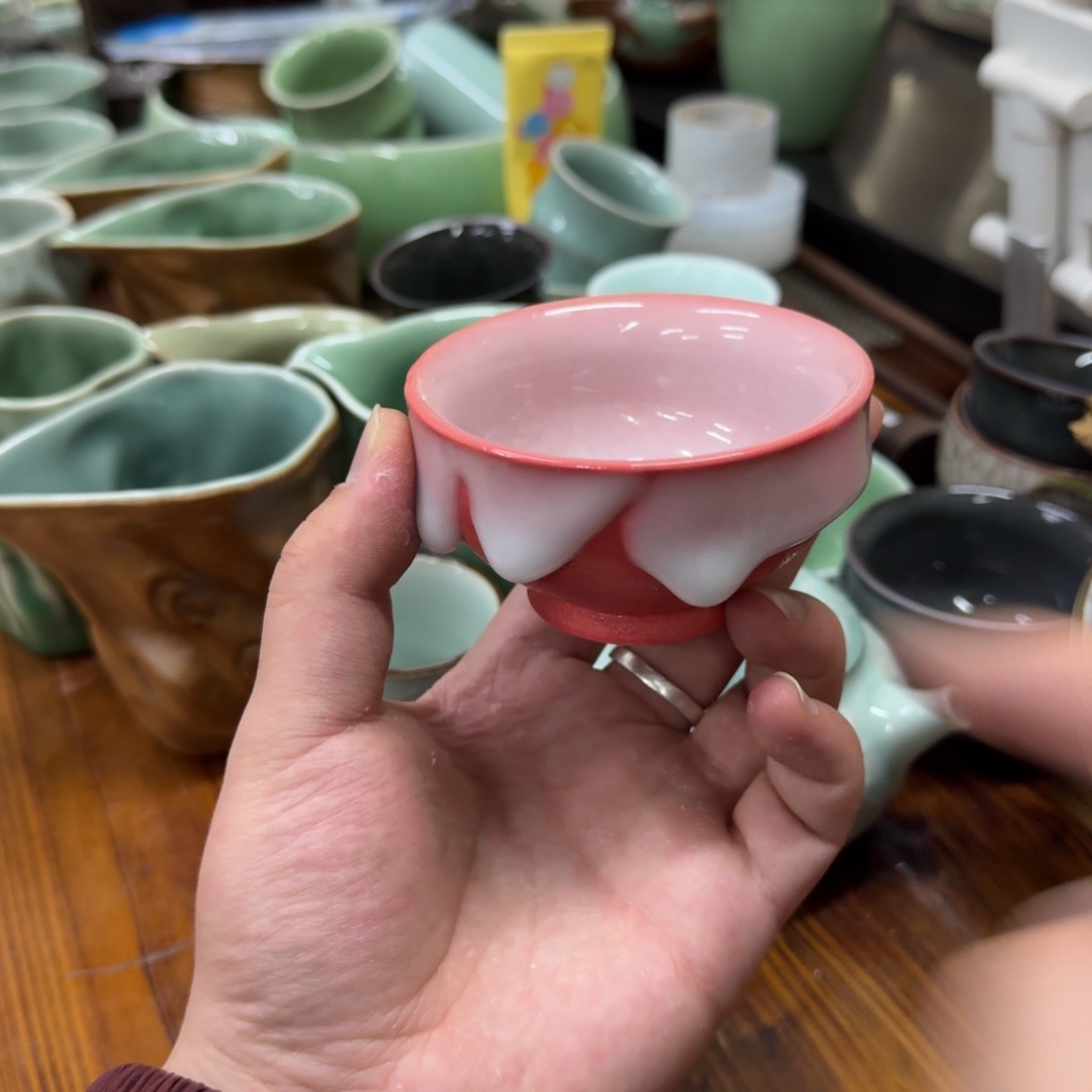 龙泉青瓷茶具微瑕6399