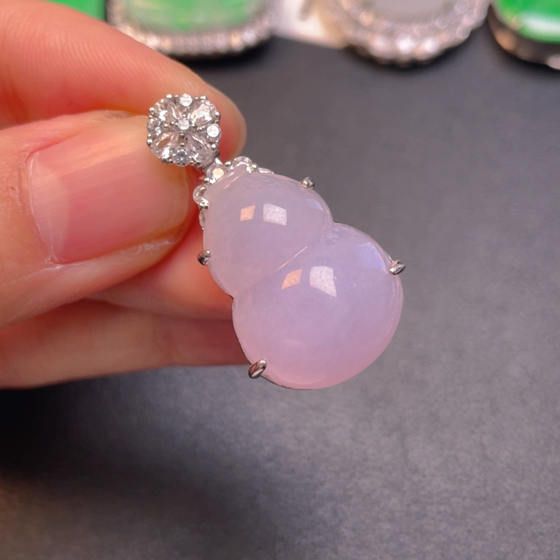 翡翠银S925镶嵌吊坠(不含链)