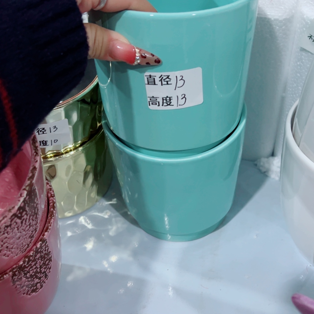 有孔，陶瓷花盆满10米包邮发货