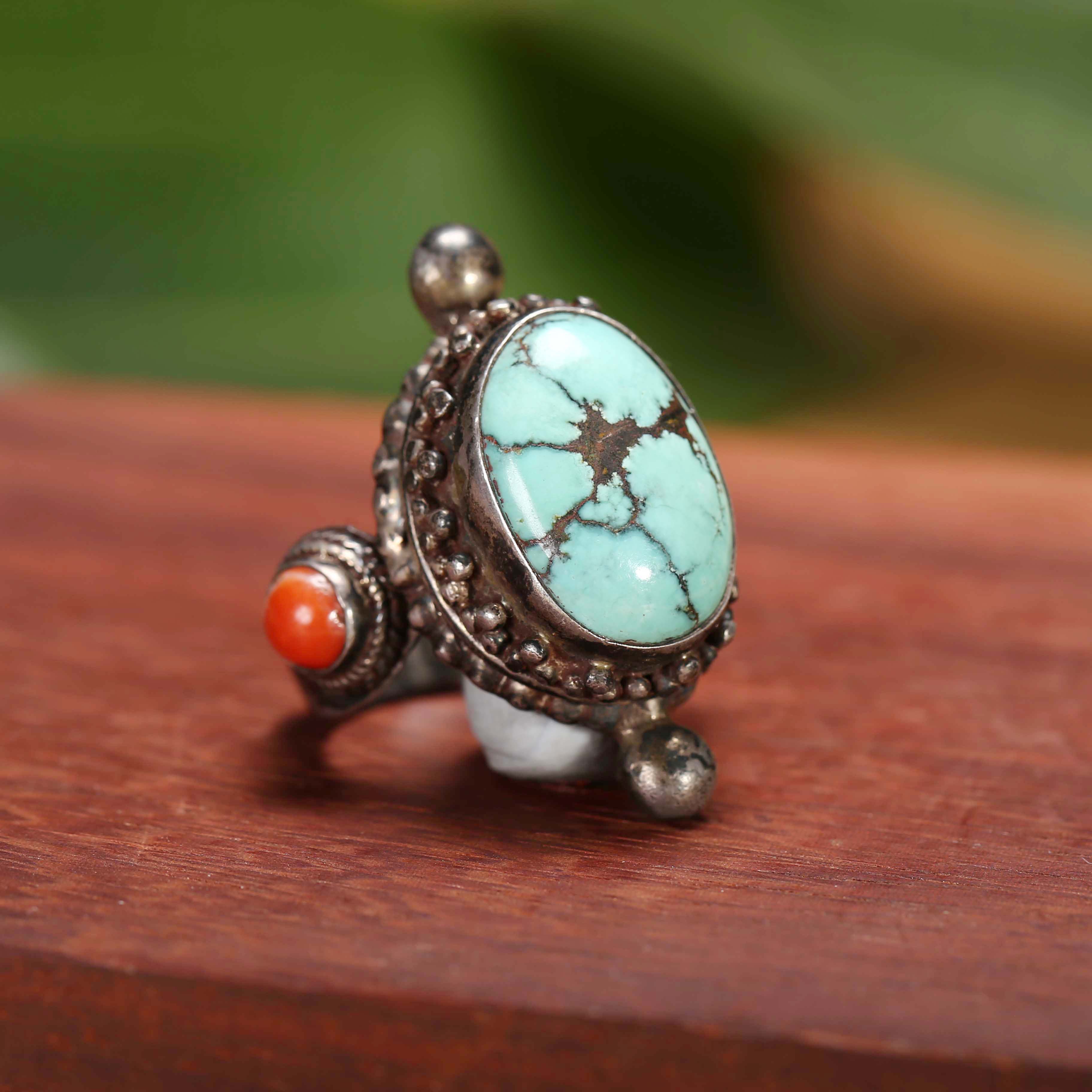 【济文阁】JZYM25116035民国 松石戒面戒指