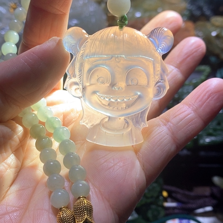 岫玉毛衣链未镶嵌