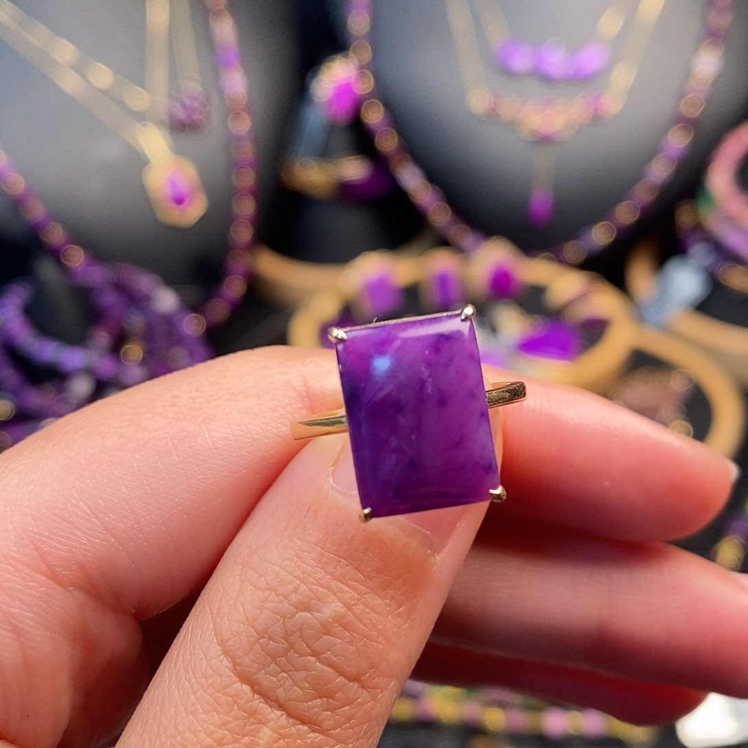 苏纪石（舒俱来）戒指18K金镶嵌