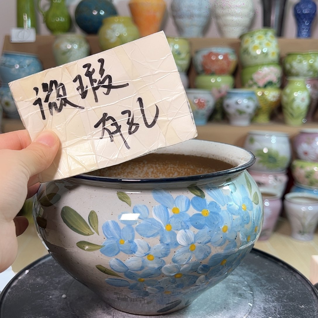 景德镇陶瓷花盆花器瑕123