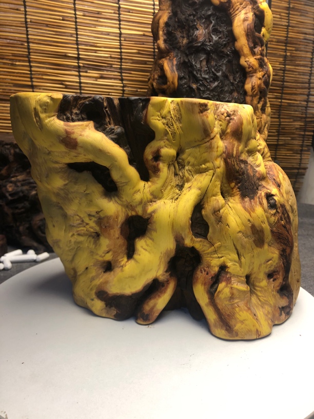 雷击枣木创意陶瓷天然摆件一物一拍工艺品家用装饰品实木复古木质