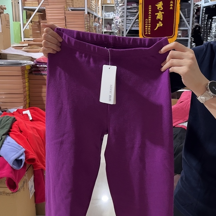 35622款紫色保暖裤165尺码125斤以内