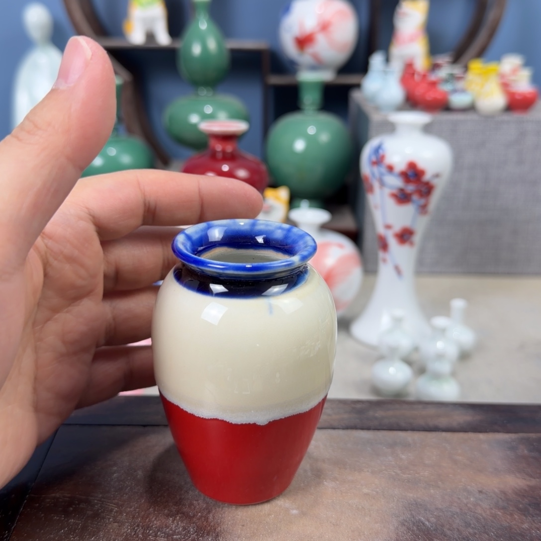 陶瓷手工小花器摆件