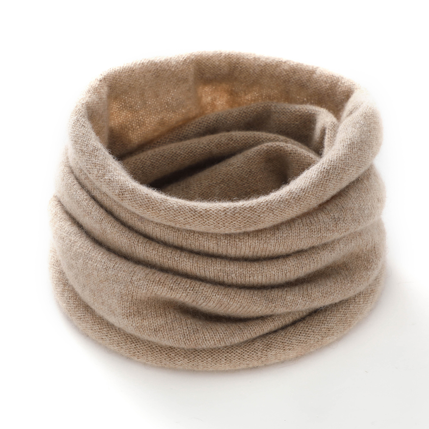 通用男舒适围脖男友风小孩保暖围巾百搭针织纯色加厚羊绒针织脖套