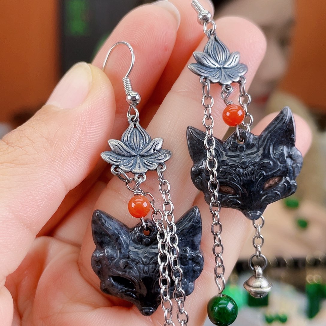 翡翠未镶嵌耳饰饰品