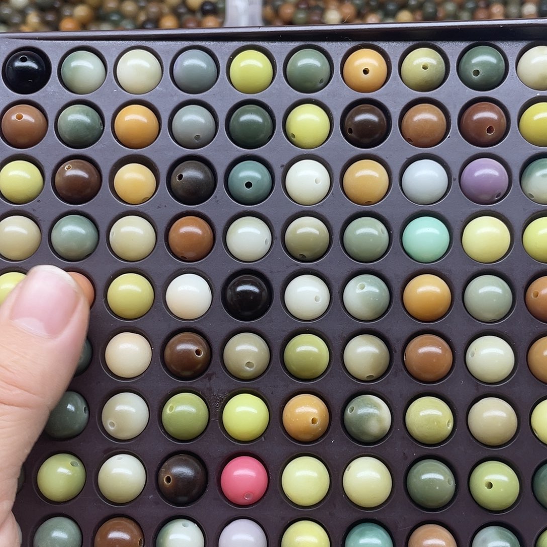 吊坠白玉菩提12精品莫奈花圆100颗