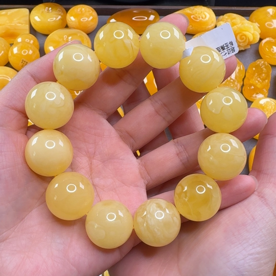 蜜蜡毛衣链未镶嵌