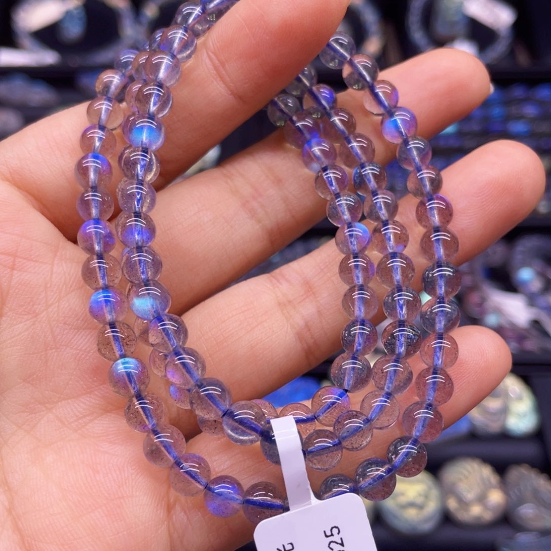 未镶嵌手串长石黑*黑5.7左右