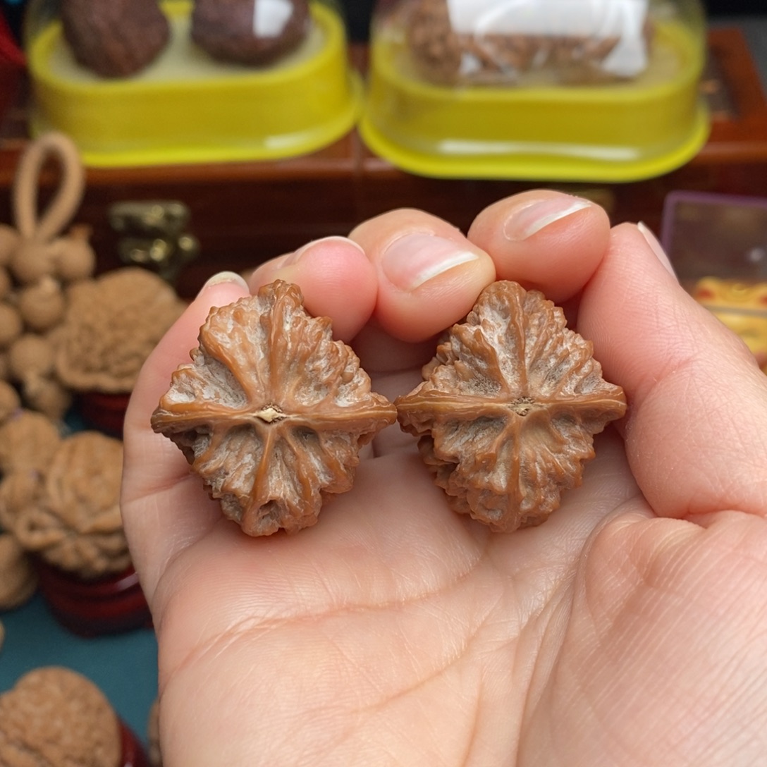 地***精吊坠文玩核桃30龙骨全