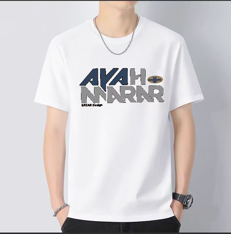 标准休闲热转印圆领T恤上衣运动潮流时尚情侣半袖