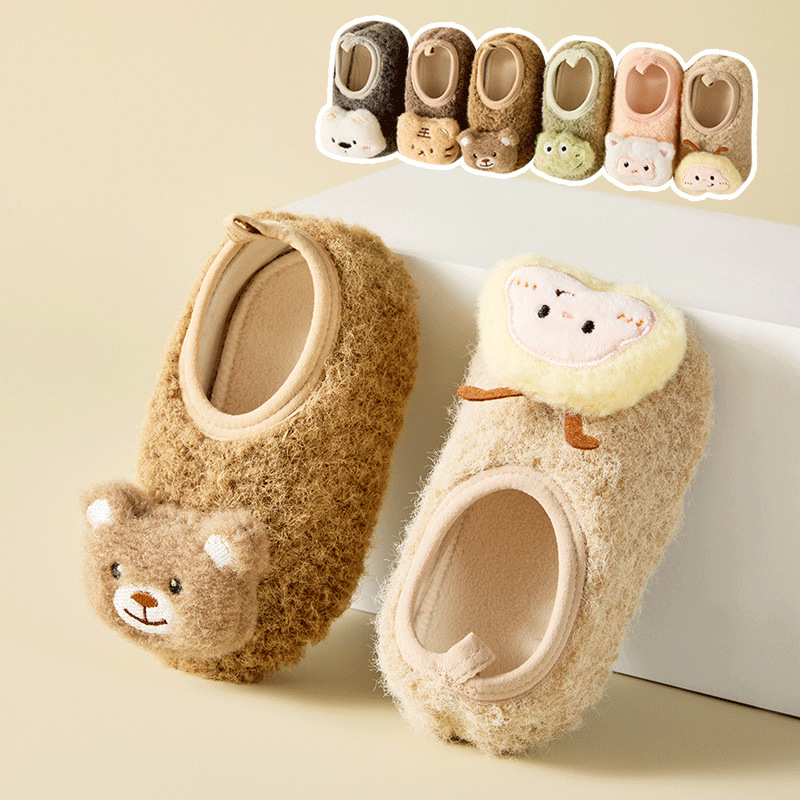 秋冬宝宝地板袜儿童婴儿室内软底防滑学步鞋袜大人亲子加绒地板鞋