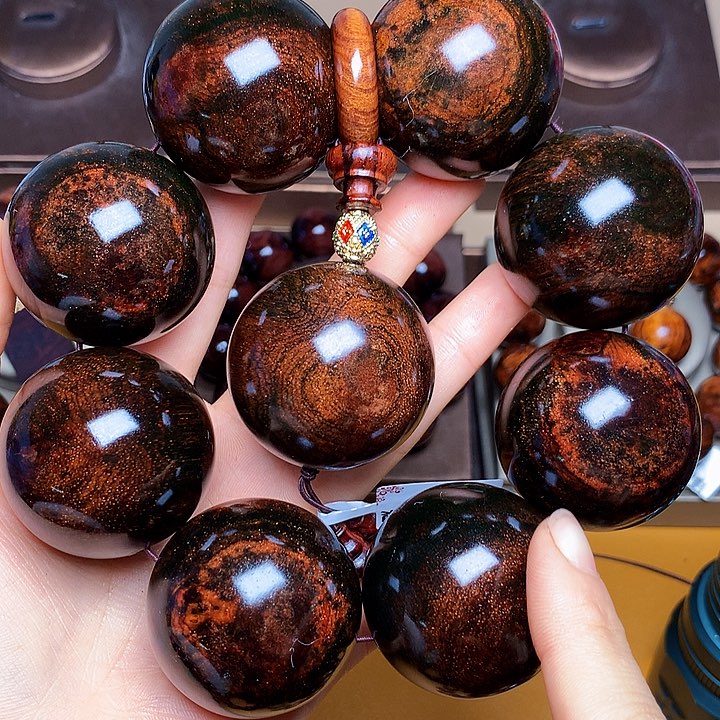 花梨木类手串/手链黄花梨风化料老挝花梨土埋料4.0