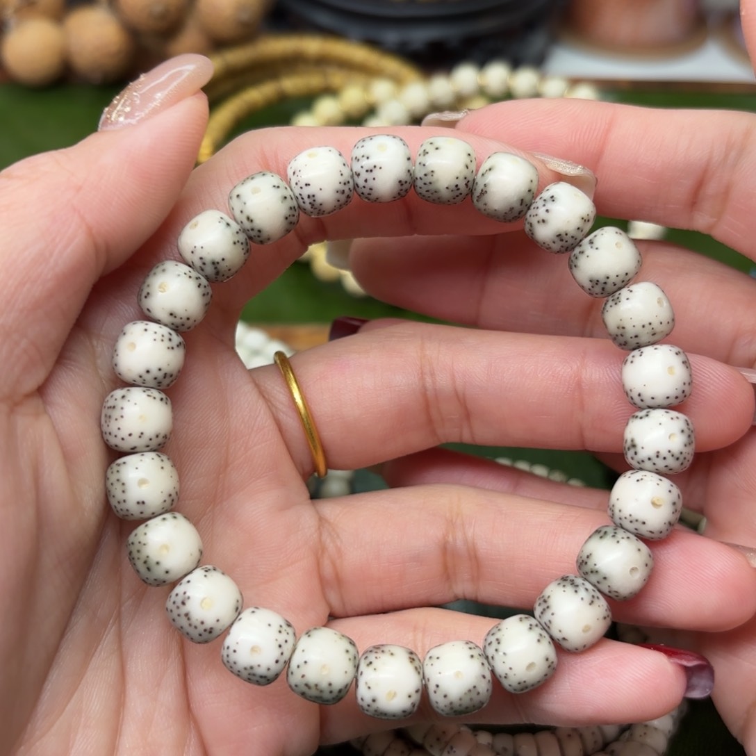 星月菩提手串8*9老型❗️月朗星稀❗️石玉料❗️