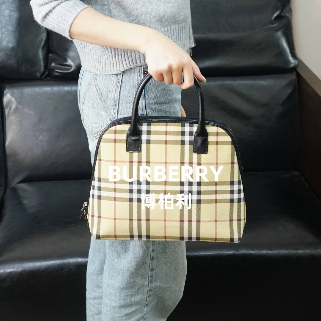 95新 BURBERRY/博柏利 巴宝莉/格纹手提包/JJ01823190/3190