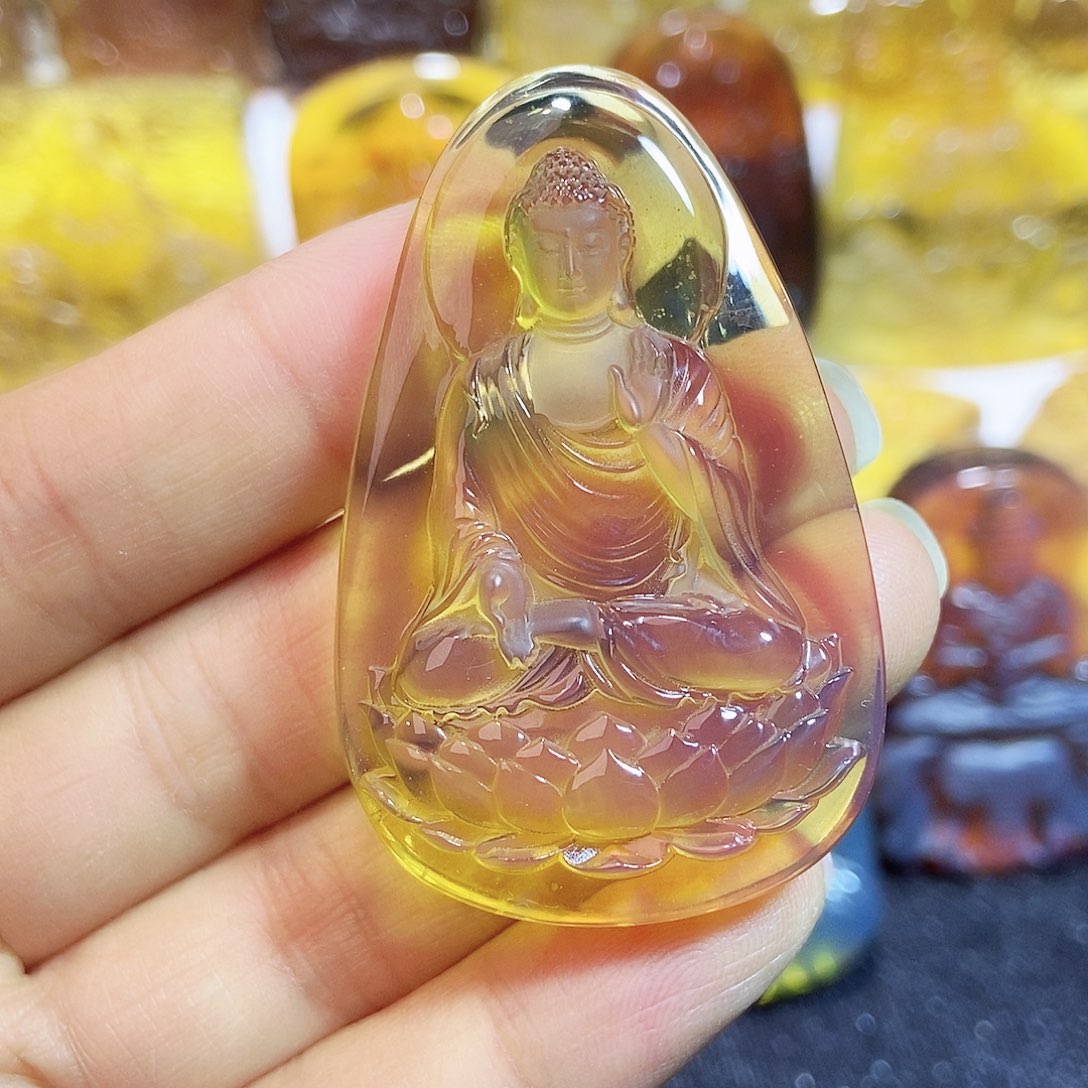 琥珀颈饰未镶嵌如来佛