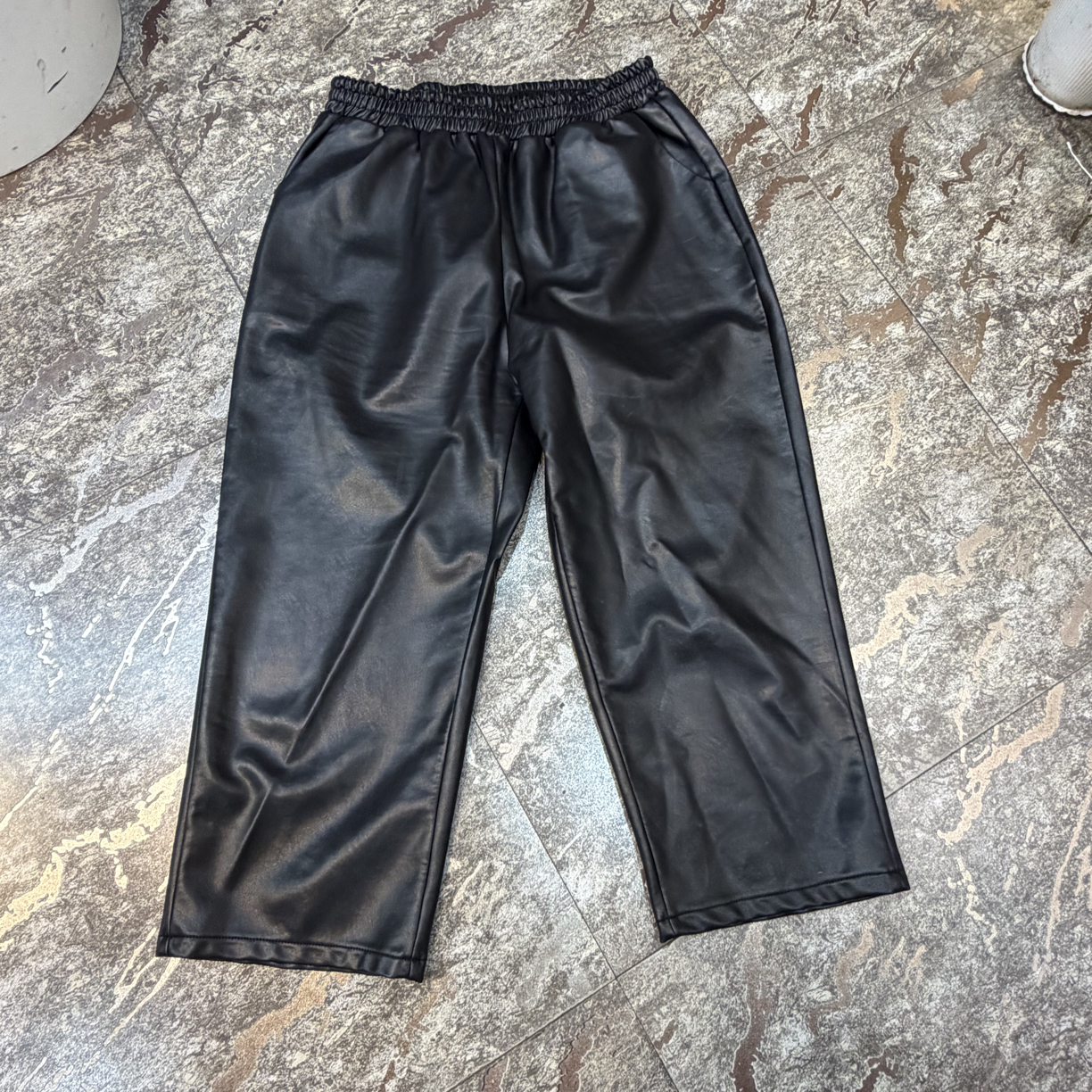 岩岩专属3店水洗皮U阔腿裤960