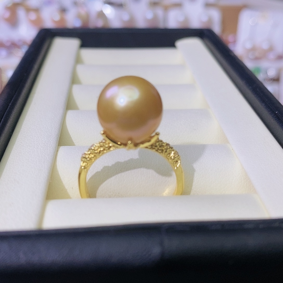 淡水珍珠戒指合金