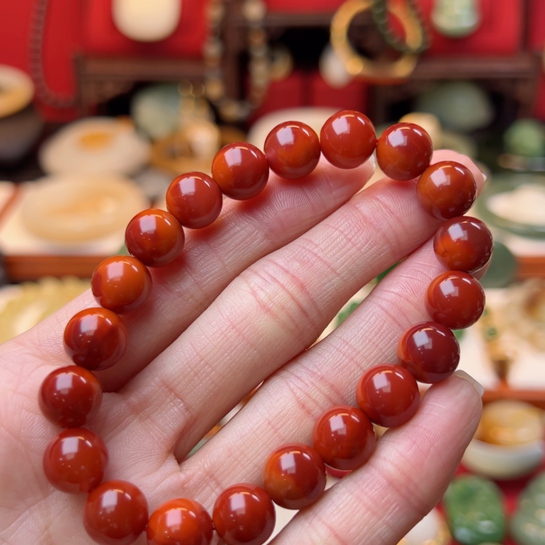 南红玛瑙手串未镶嵌