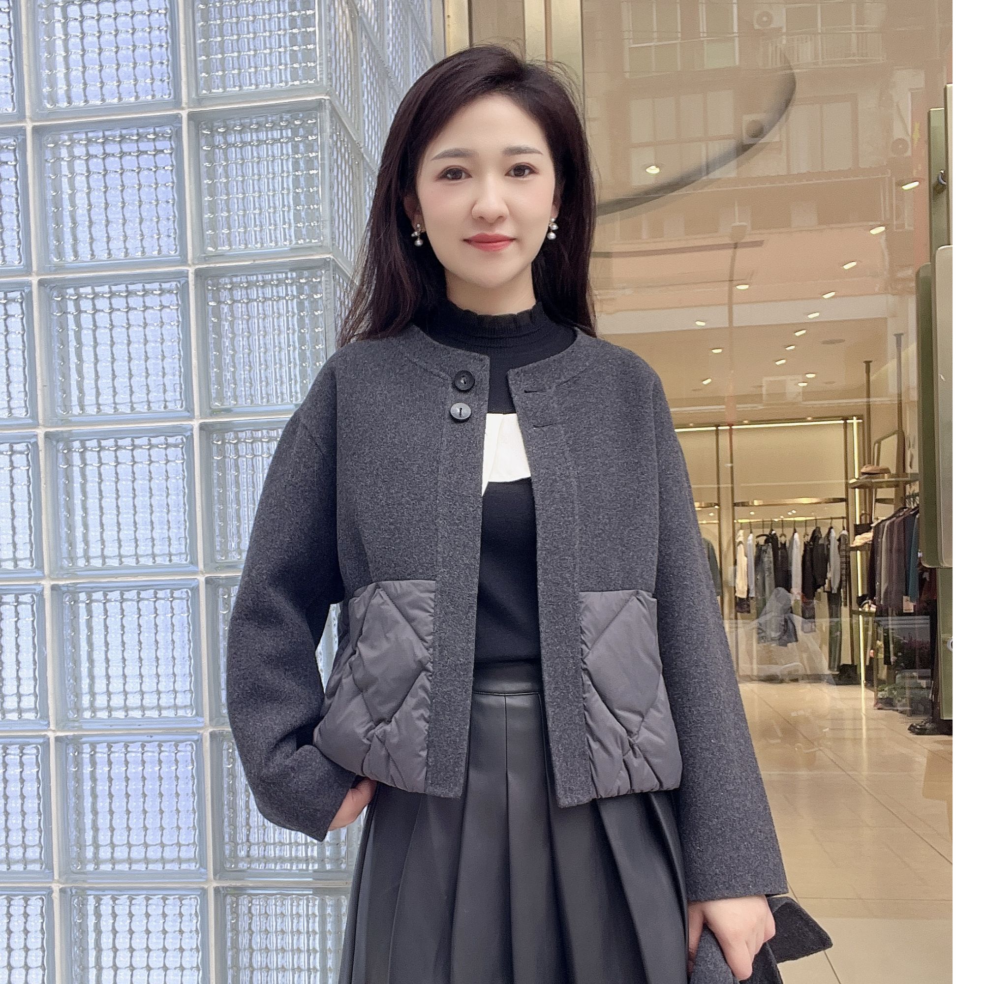 2025年拍普儿品牌冬季新款绵羊毛短款大衣PD11039H6