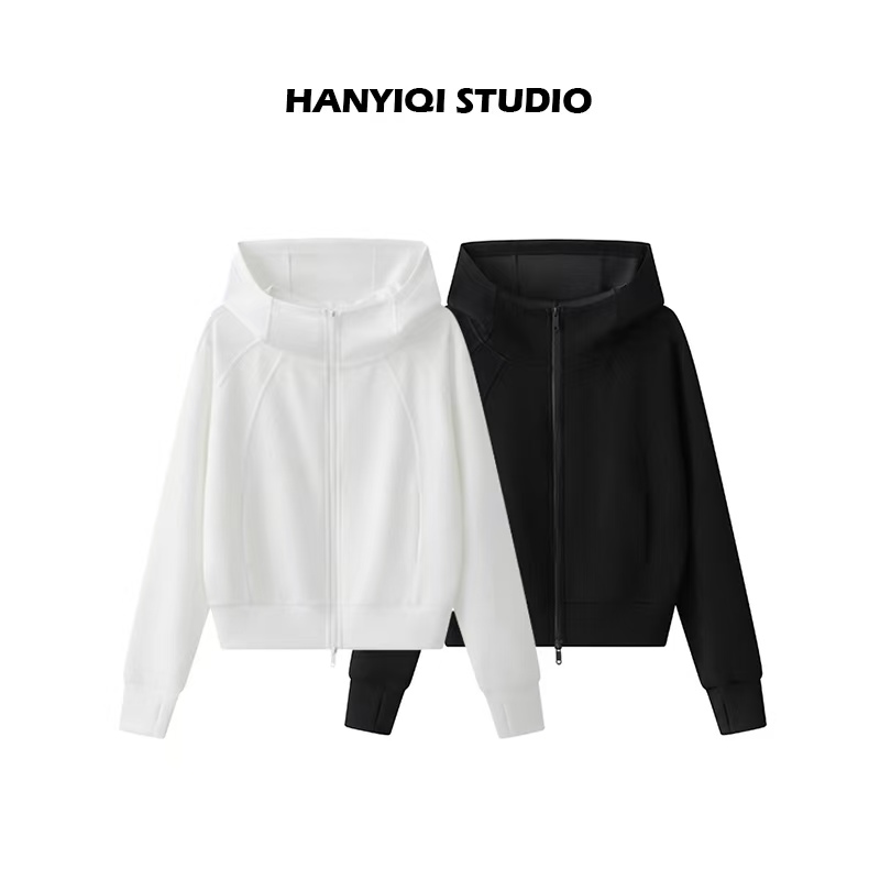 【2025】新款连帽外套插肩袖款拉链开衫初春休闲百搭外套
