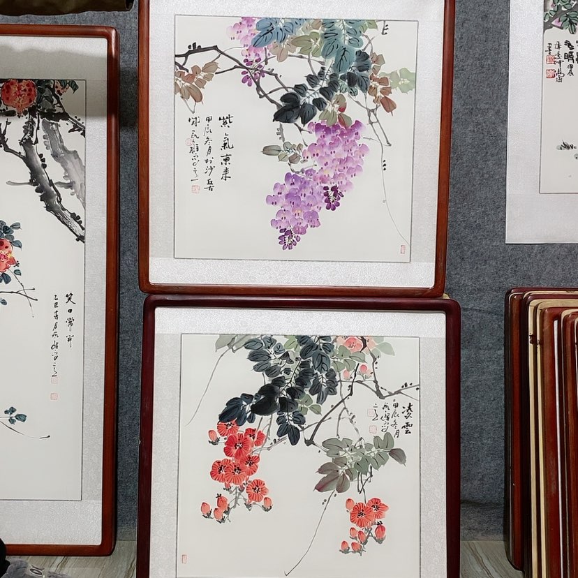 【闪购商品】国画书画作品带框65×65厘米