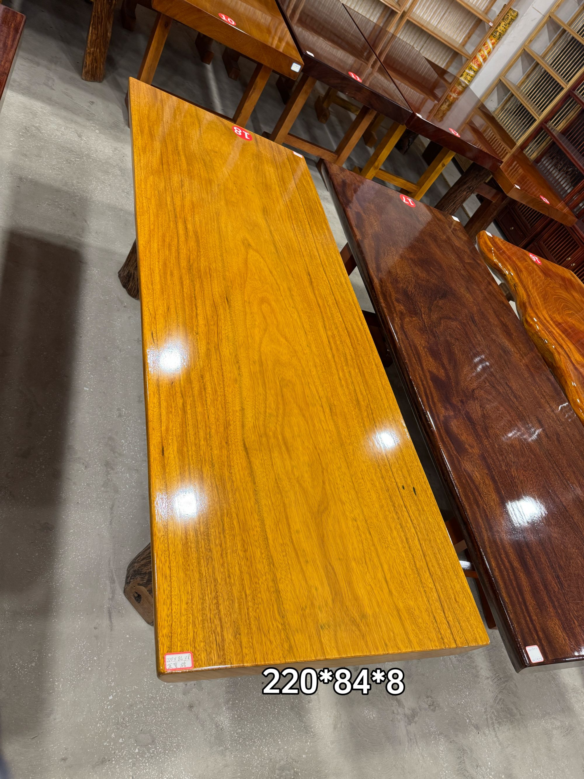 【赵大板】非洲菠萝格实木整切大板茶桌书桌餐桌（联系客服更优惠）