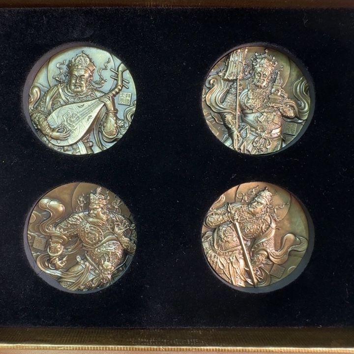 其他普通金属四大天王铜章一套