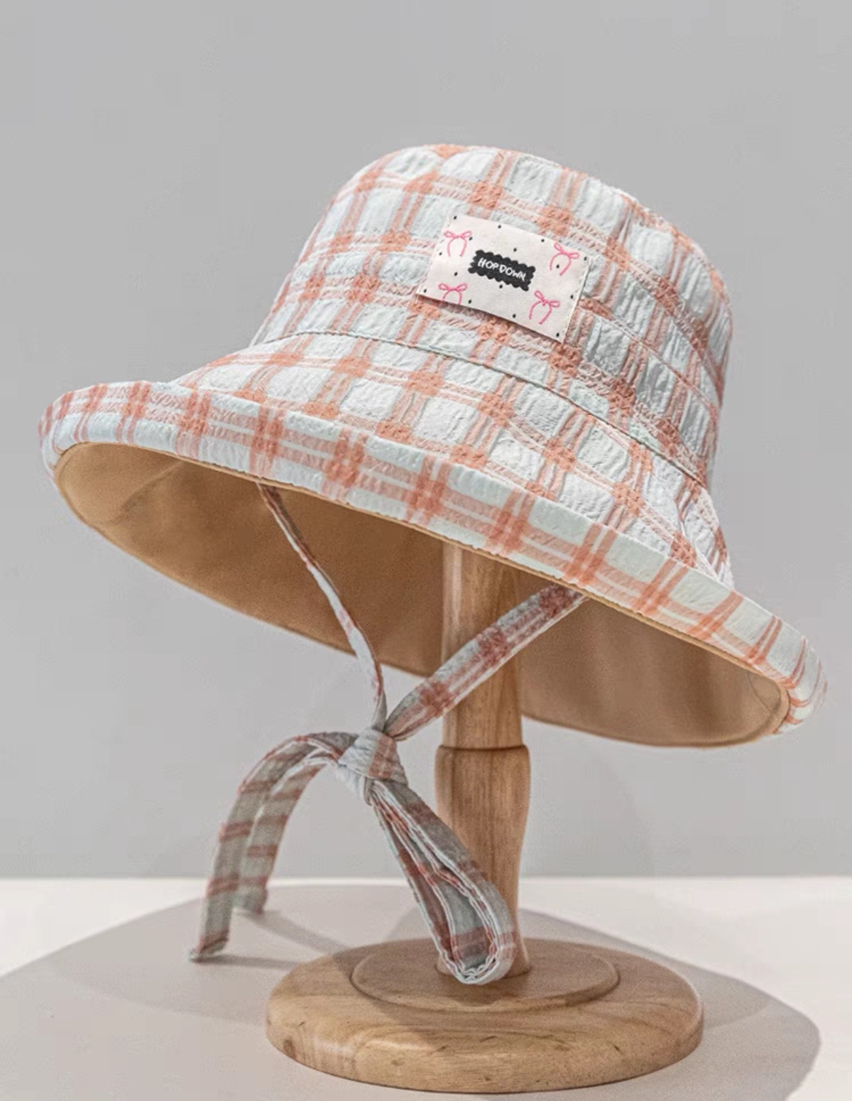 双面英伦格大帽檐防晒帽子女春夏季骑车紫外线遮阳帽太阳帽渔夫帽