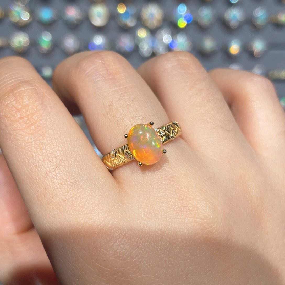 欧泊欧泊戒指银S925镶嵌