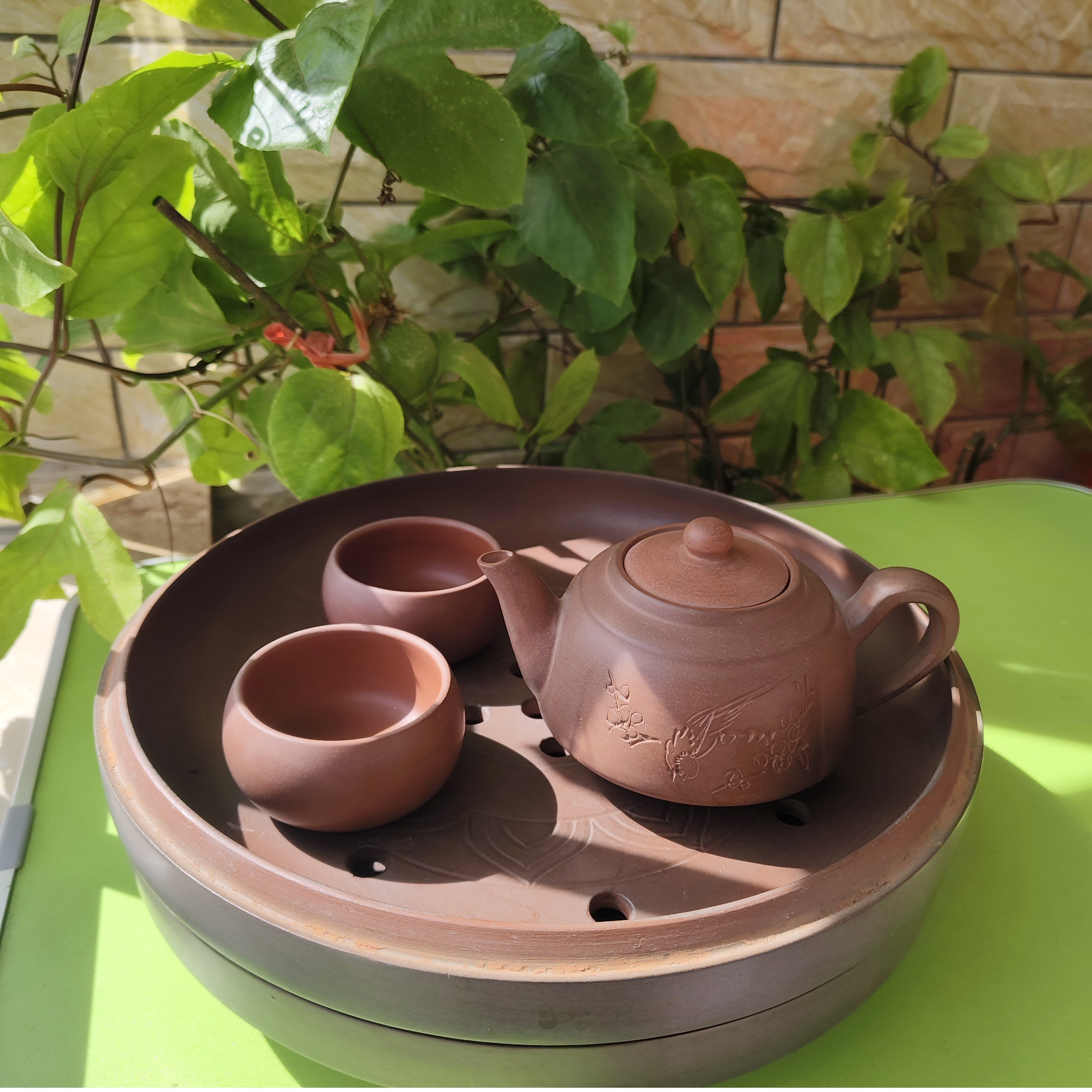 钦州坭兴陶手工艺茶盘家用泡茶干泡盒