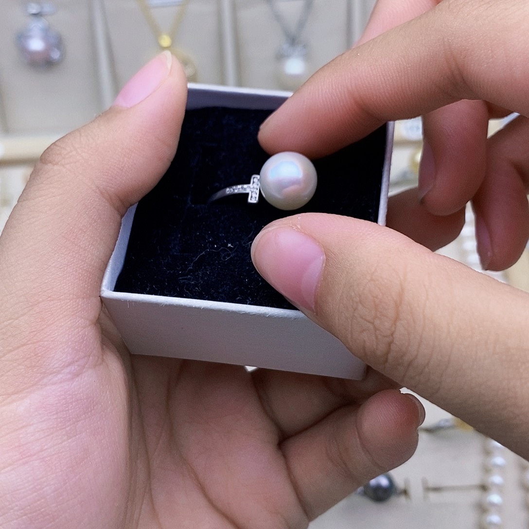 戒指合金淡水珍珠