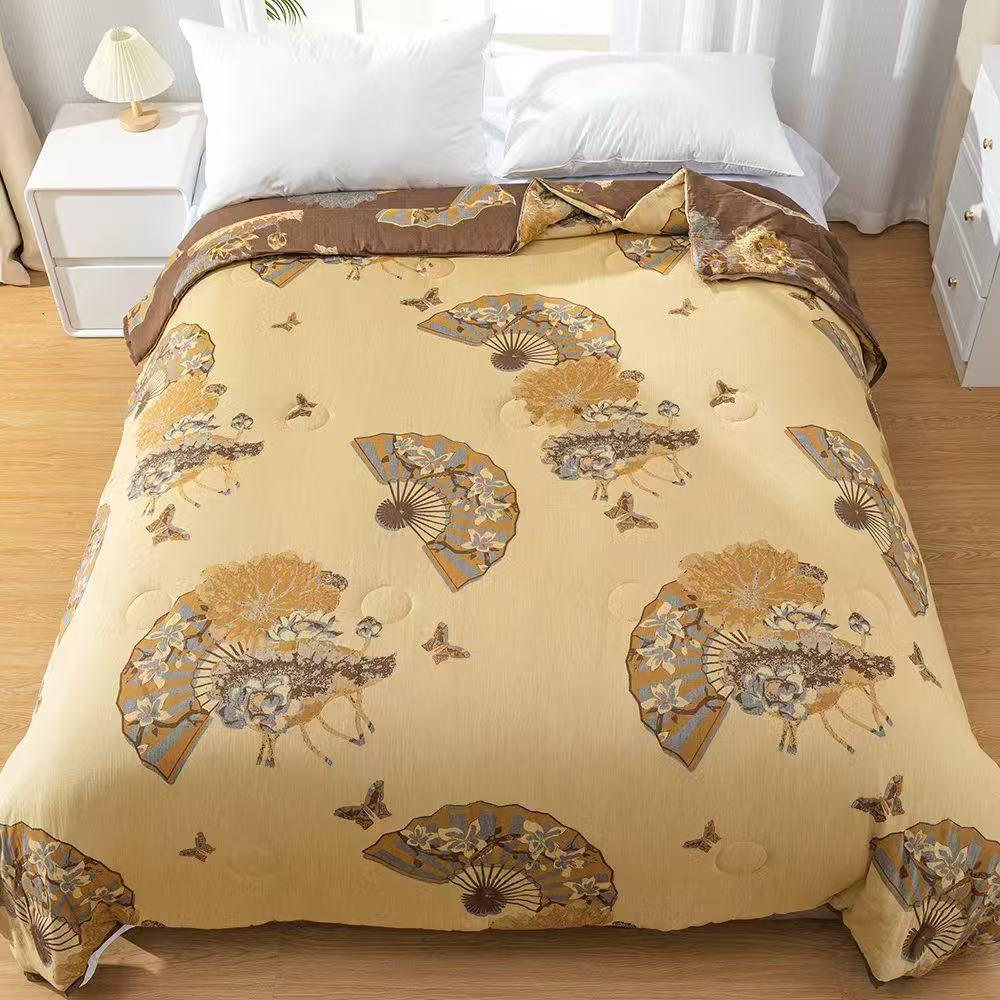 （扇舞）2.0M*2.3M高端双层纱纯棉柔软亲肤可机洗双人被