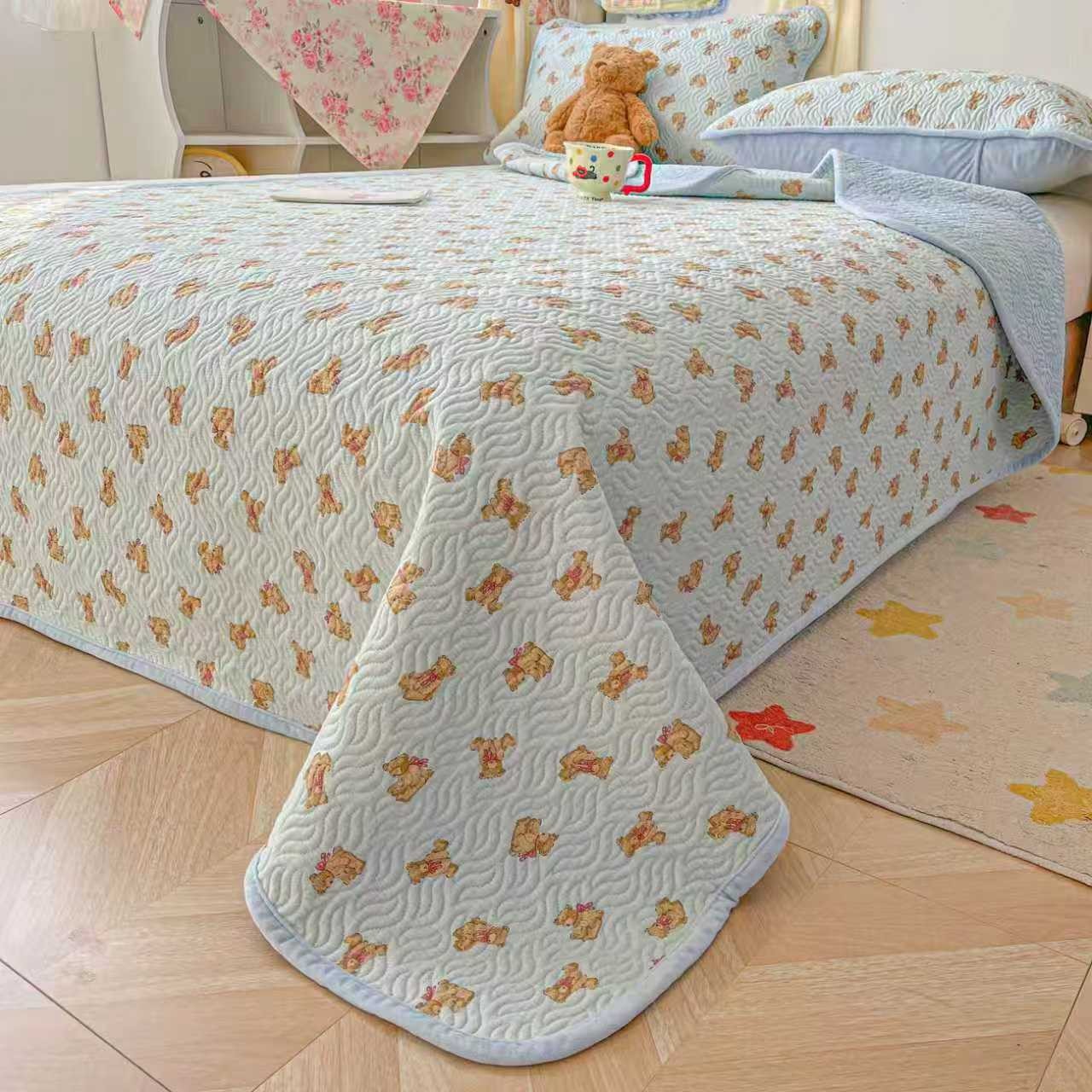 【梦境】秋冬新品宝宝绒床盖全棉印花 两面用不掉毛 无静电短绒