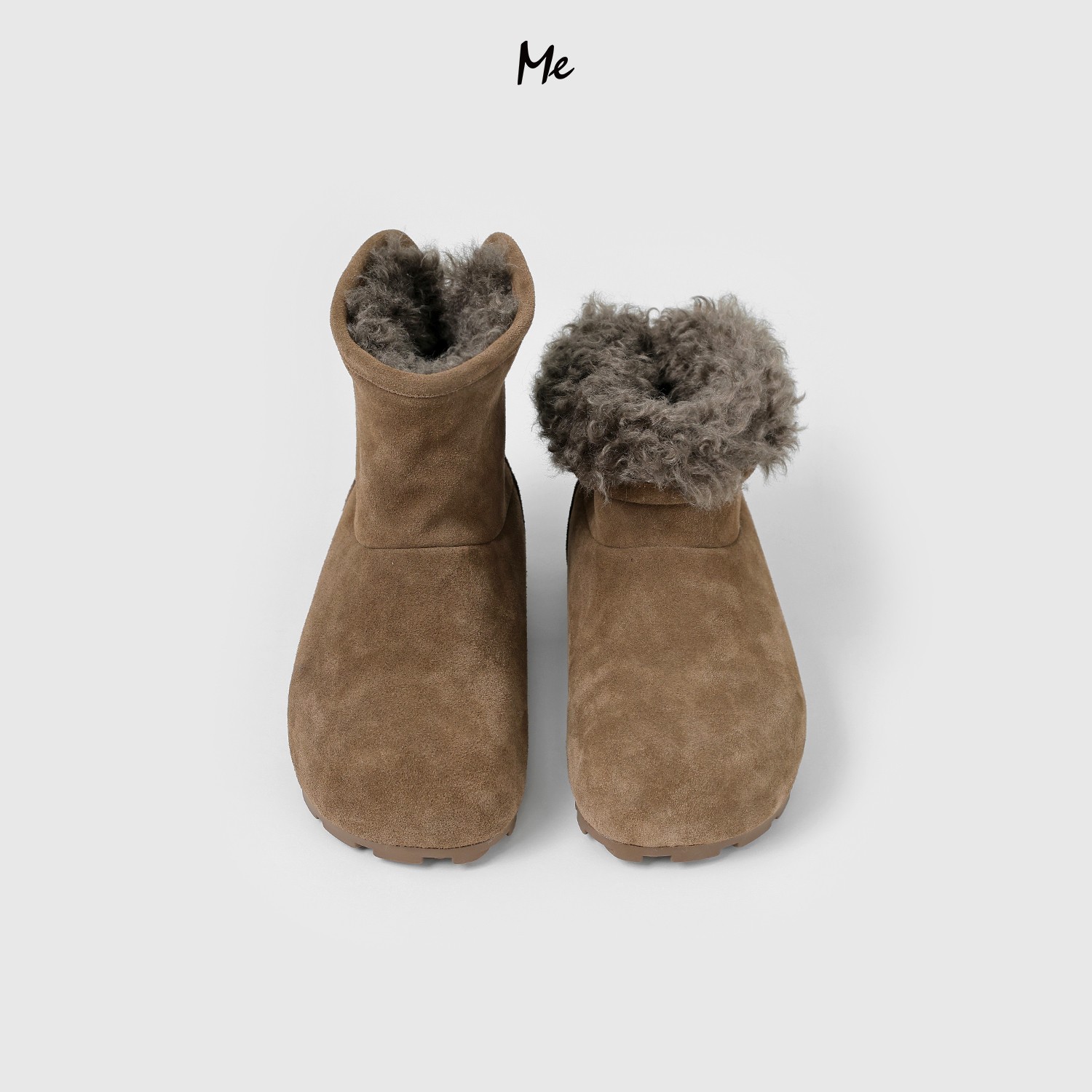 ME【磨砂真皮泰迪勃垦靴（加绒）】重磅牛反绒中筒保暖鞋子MESA5337