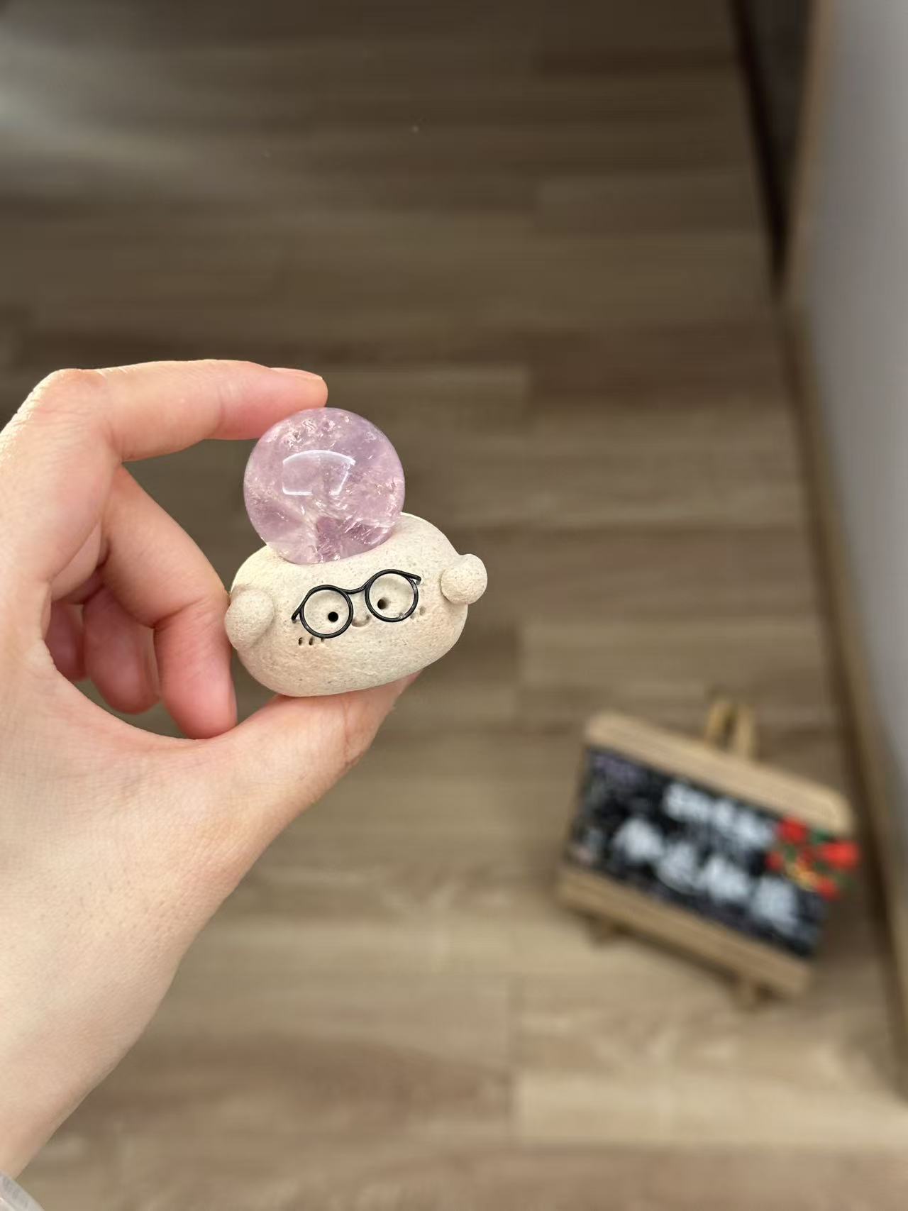 水晶小豆丁可爱高品质紫水球