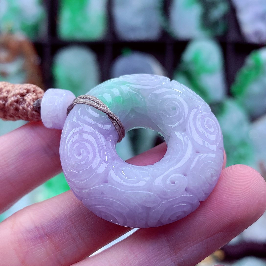 翡翠未镶嵌颈饰天然