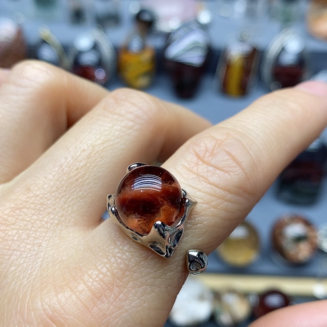 水晶戒指银S925镶嵌好