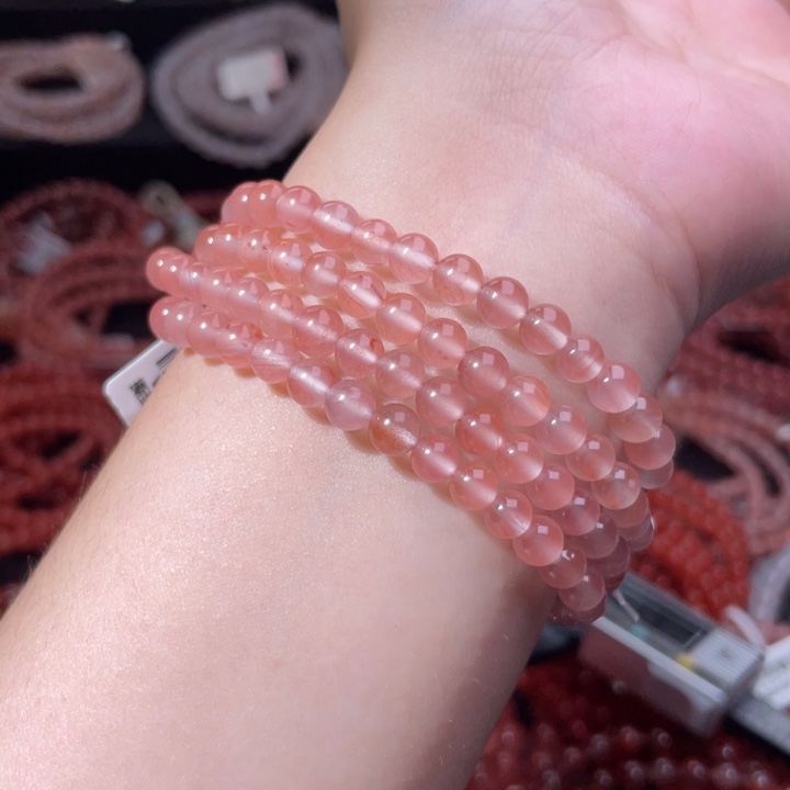 南红玛瑙未镶嵌配饰手串5.5咪冰粉1460