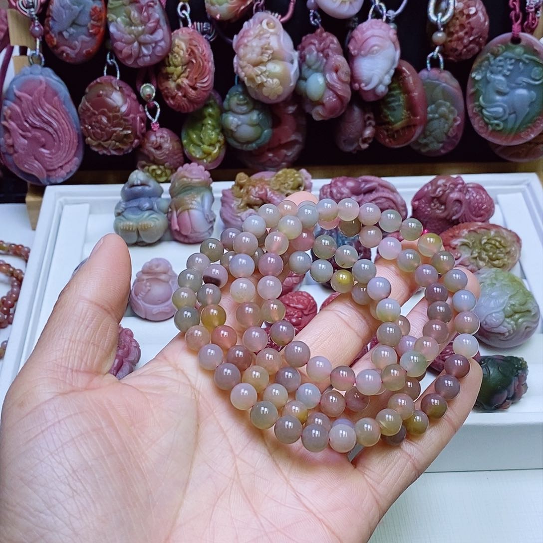 玛瑙/玉髓盐源玛瑙手串未镶嵌